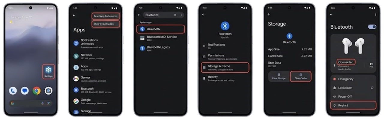 Fix 6 — Clear Bluetooth Cache