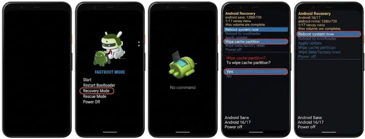 Fix 7 — Google pixel - Clear System Cache and App Cache