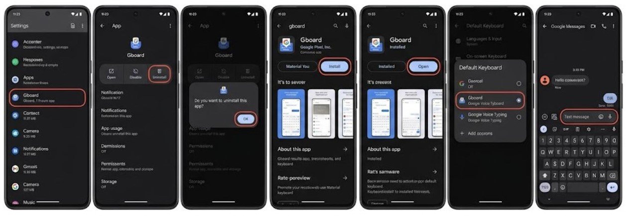 Fix 7 — Reinstall the keyboard app - Update or Reinstall the Keyboard App
