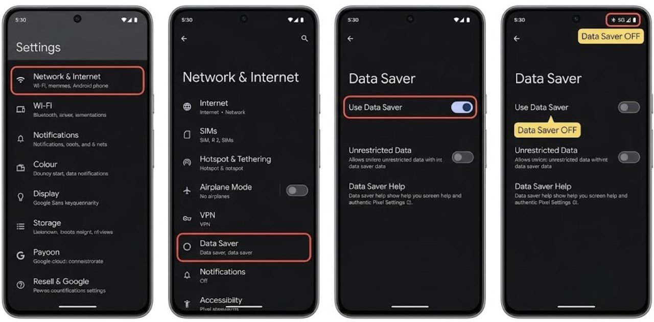 Fix 7 — Check Data Saver mode - Check Background Data Settings
