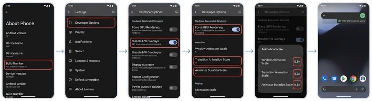 Fix 8 — Adjust Developer Options Settings - Android Screen Flickering Issue