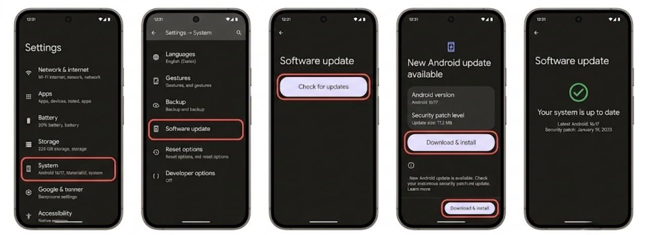 Fix 8 — Update system software - Update Apps and System Software