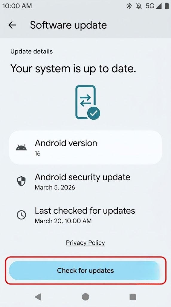 Fix 8 - Update the system software