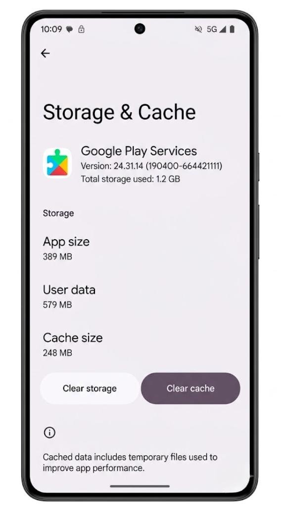 Step 1 — Clear the cache - How to Fix Google Play Services Problems