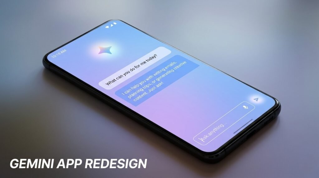 Current image: Google Gemini App Redesign - New UI & Smarter Features