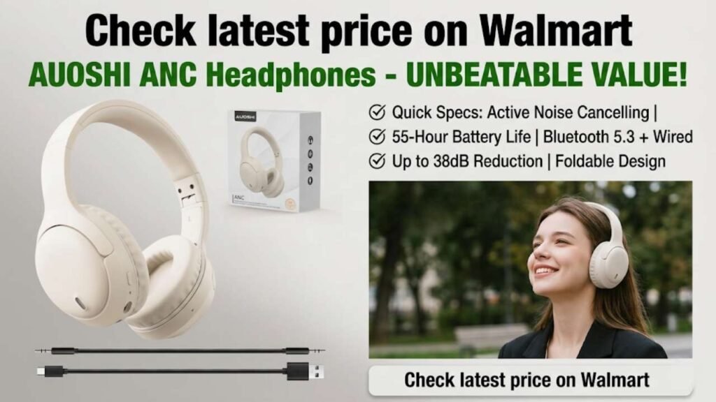 Current image: AUOSHI ANC Headphones Bring 55-Hour Battery & Noise Cancellation at a Budget Price
