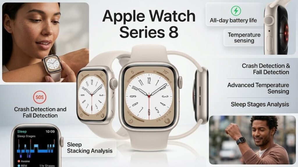 Apple Watch Series 8 (GPS, Renewed) — Best Mid-Range watchOS Watch