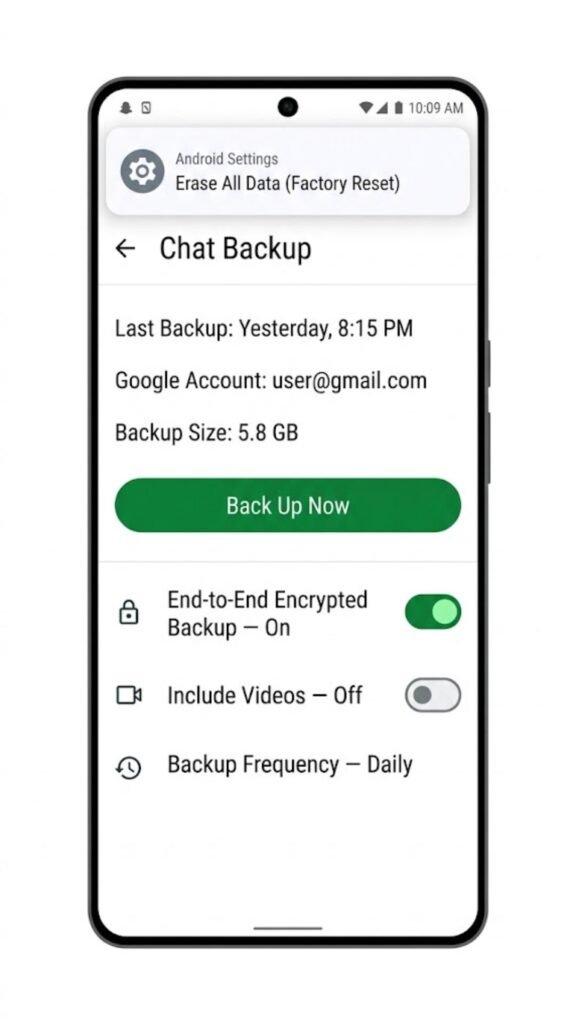 Before a Factory Reset-When to Use WhatsApp Backup