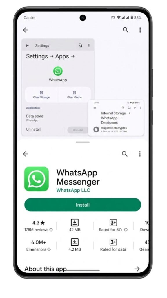 Fix 9_ Reinstall WhatsApp and Start the Restore Completely Fresh