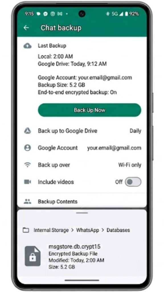 What WhatsApp Backup Does