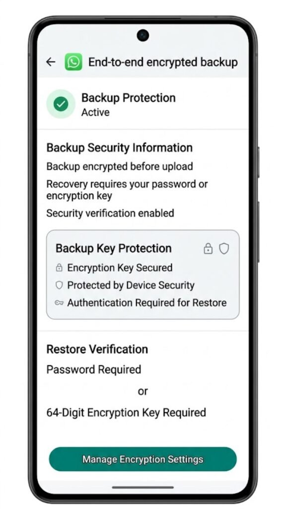 What WhatsApp Backup Encryption Protects