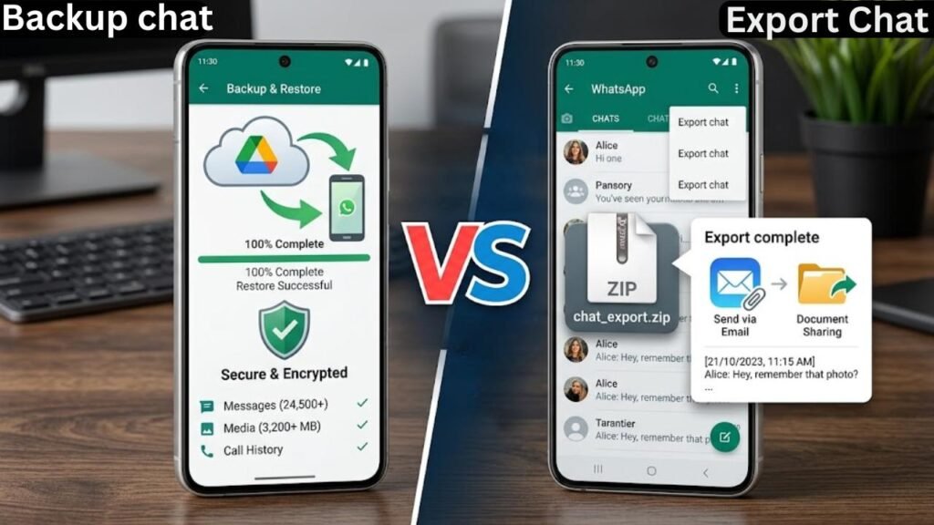 Current image: WhatsApp Backup vs Export Chat What's the Difference and Which One Do You Need